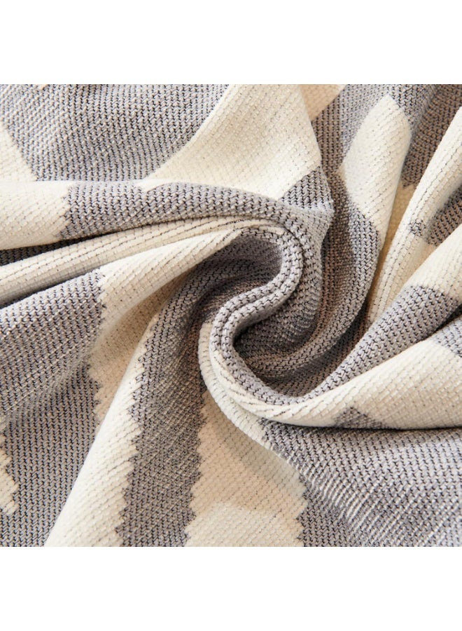 ZERIFAM Reversible Chenille Sofa Cover, Stylish Sofa Cover Can Be Used as Sofa Blanket, Chenille Sofa Slipcover for Pets Washable, Luxury Sofa Blanket Cover, Bohemian Sofa Slipcovers - Image 5